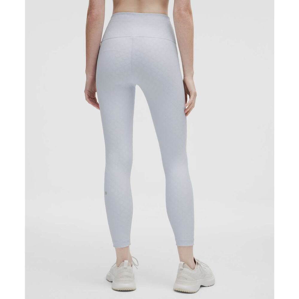 LULULEMON 3D Jacquard Diamond Train High-Rise Tight 25" Size 4 Starch Blue - Picture 3 of 9